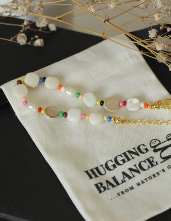 Muschel & Süßwasserpearl Armband / Ohrringe "Summer" – Bild 6