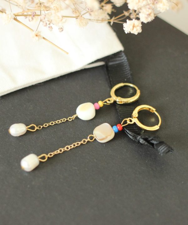 Muschel & Süßwasserpearl Armband / Ohrringe "Summer" – Bild 9