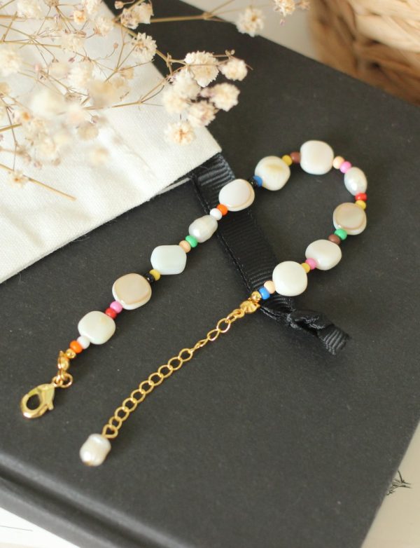 Muschel & Süßwasserpearl Armband / Ohrringe "Summer" – Bild 5