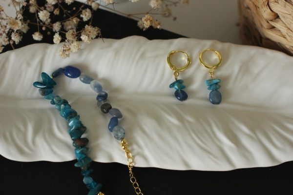 Blau Lapislazuli Aventurin Ohrringe - Resilienz & Erfolg – Bild 3