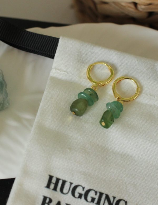 Grün Aventurin Jade Ohrringe - Glück & Gesundheit – Bild 4