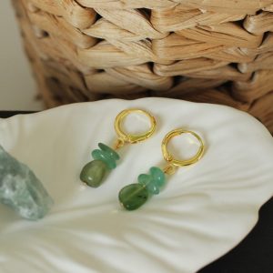 Grün Aventurin Jade Ohrringe - Glück & Gesundheit