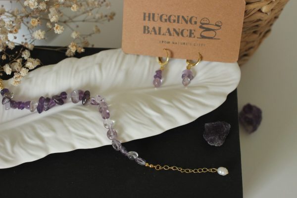 Lila Amethyst Ohrringe - Frieden & Inspiration – Bild 6