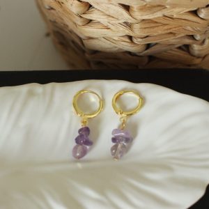 Lila Amethyst Ohrringe - Frieden & Inspiration