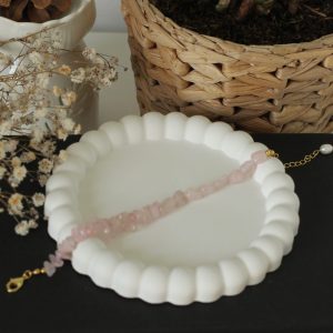Rosa Rosenquarz Armband - Liebe und Glückseligkeit