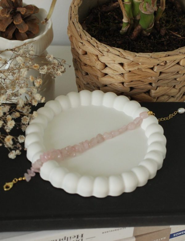Rosa Rosenquarz Armband - Liebe und Glückseligkeit