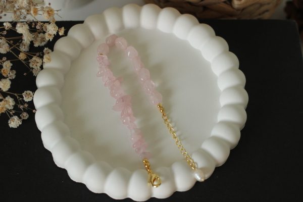 Rosa Rosenquarz Armband - Liebe und Glückseligkeit – Bild 5