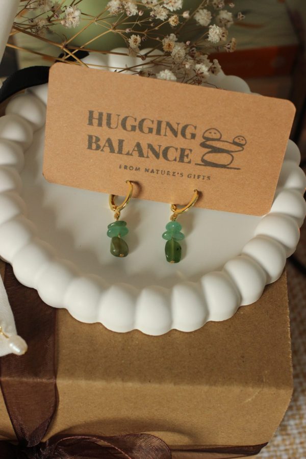 Grün Aventurin Jade Ohrringe - Glück & Gesundheit – Bild 7