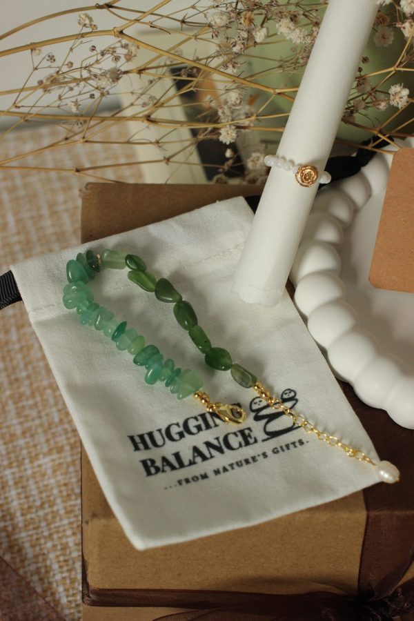 Grün Aventurin Jade Armband - Glück & Gesundheit – Bild 2