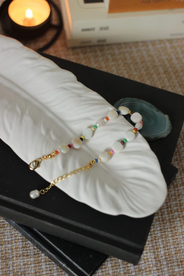 Muschel & Süßwasserpearl Armband / Ohrringe "Summer" – Bild 4