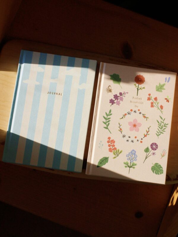 BuJo-Starter Leinen Notizbuch & Stcikers Set "A Little Time For Me And Myself"